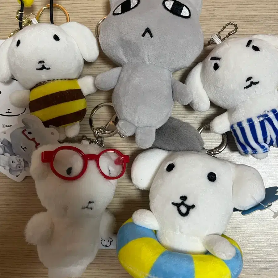가나디 인형 키링 5종 세트