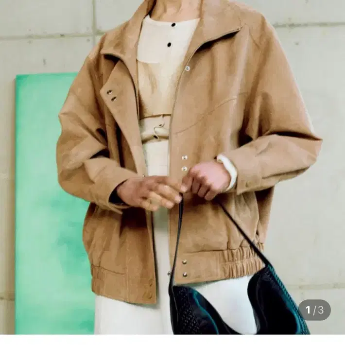 루에브르 스웨이드 자켓 베이지