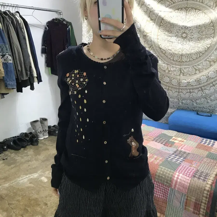 써스데이아일랜드 여성 자수 가디건 Z2143