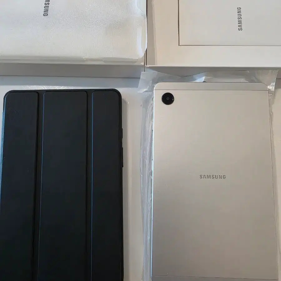 갤럭시탭 A9 LTE 128GB 8GB 실버 자급제 풀박스 + 케이스 2종