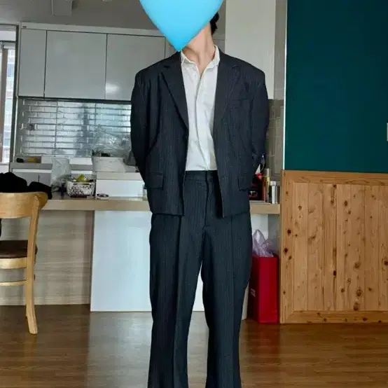 (준새상품) 스트라이프 정장 세트