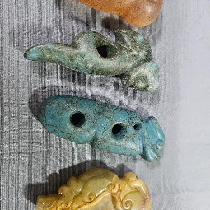 홍산문화 돌조각 옥조각 4점 일괄