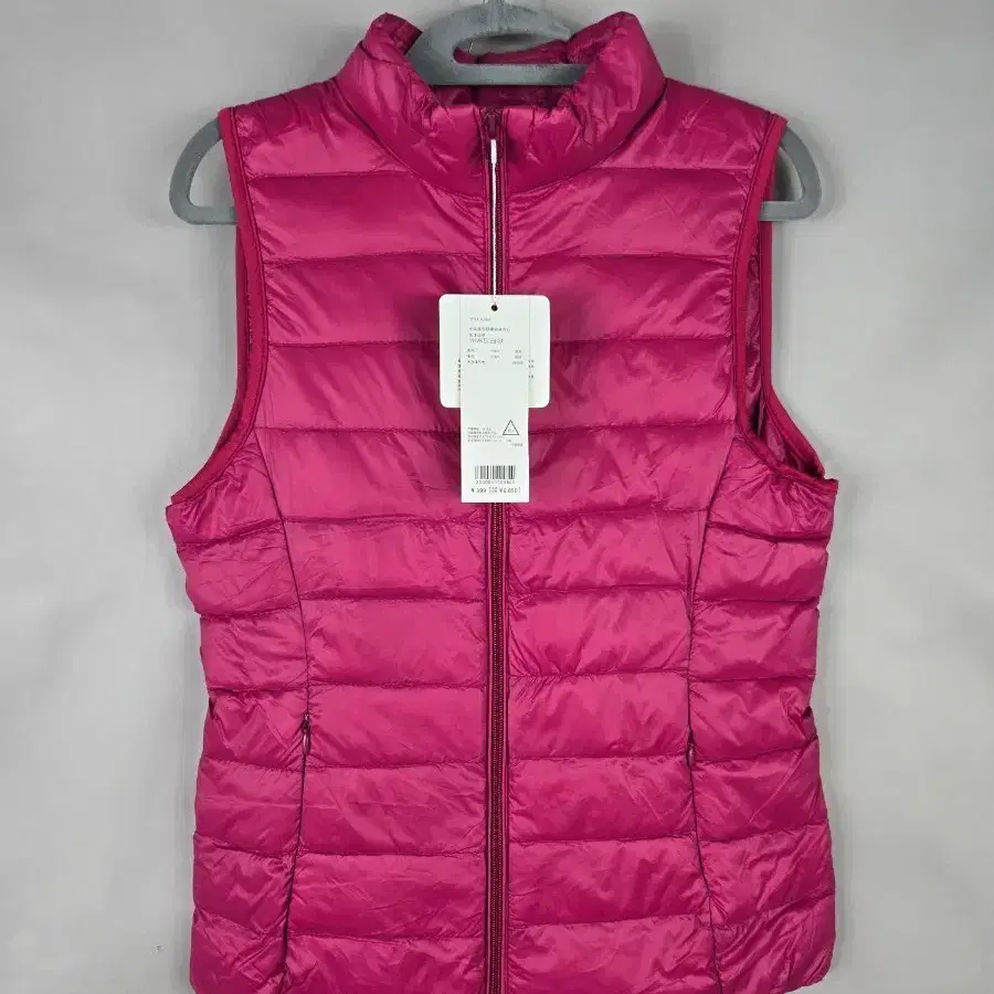 [무료배송]새상품 여성 L 울트라 라이트 다운 중국산 경량 패딩 집업 조끼 핑크