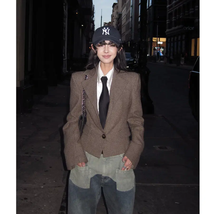 WARDEN EDGE 워든엣지 레트로 하운드투스 숏 라펠 정장 자켓
