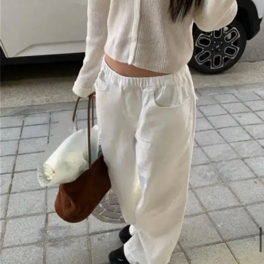 페이보릿띵스 파머스 밴딩 팬츠 화이트 S farmers banding pants