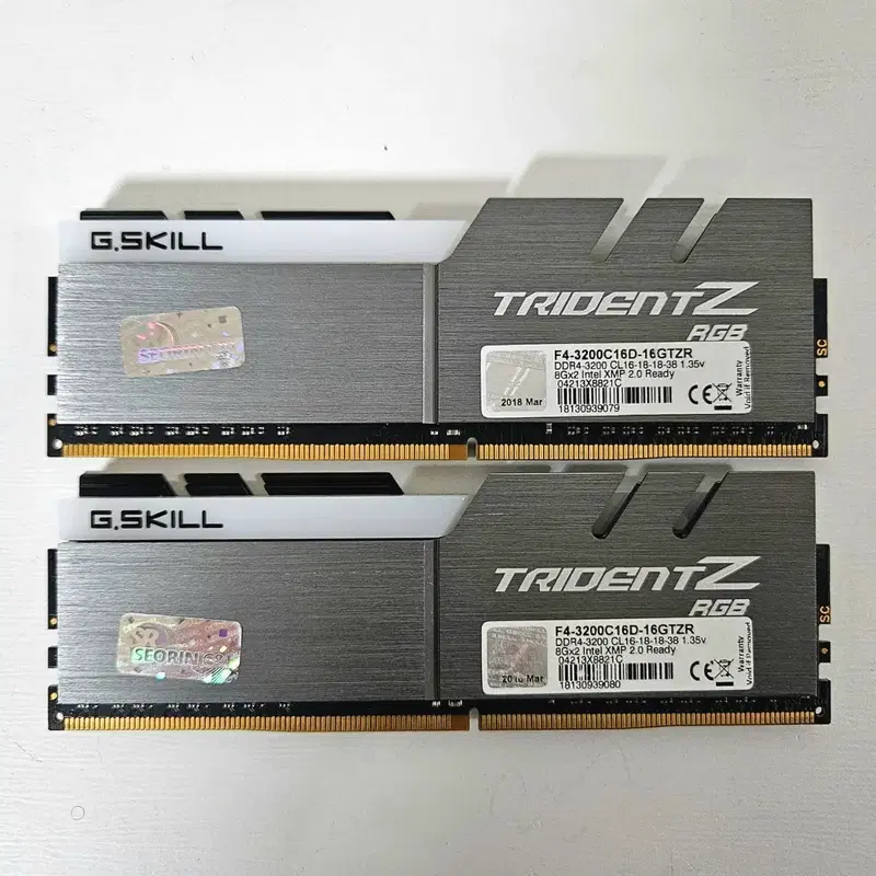 G.SKILL DDR4-3200 CL16 TRIDENT Z RGB 패키지 (16GB(8Gx2))