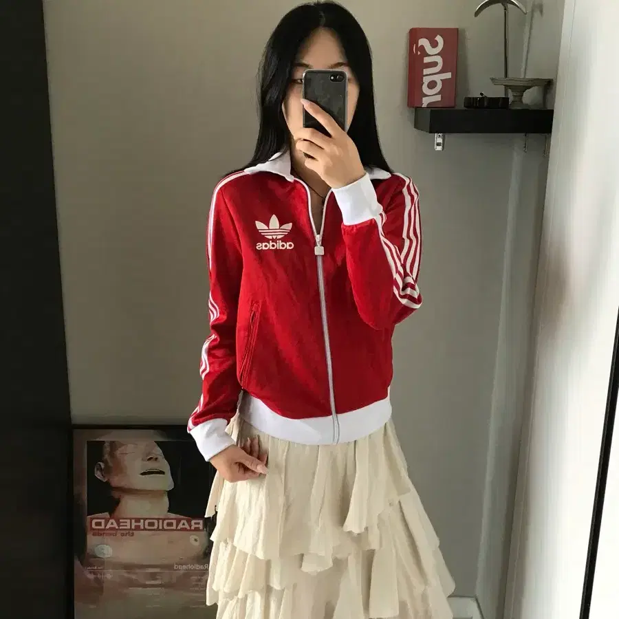 (W) 아디다스 오리지널스 헤리티지 트랙탑 져지 화이트