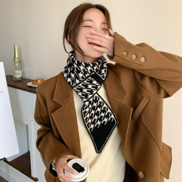 잔제비 고리 롱 니트 쁘띠 목도리 머플러 스카프