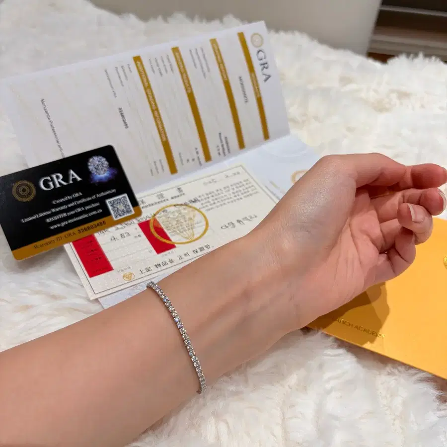 14k 모이사나이트 2.5mm 테니스팔찌 화이트골드
