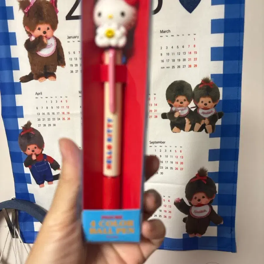 위글워글 콜라보 한정 헬로키티 4색 볼펜