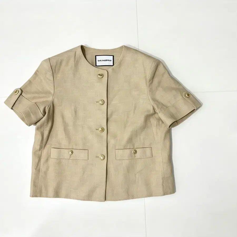 칼 라거펠트 자켓 베이지