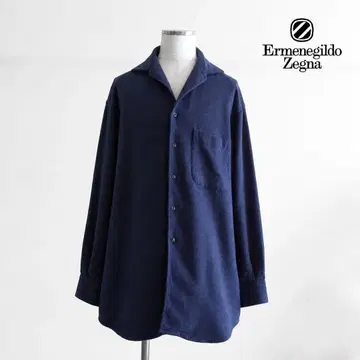 Ermenegildo Zegna 자카드 와이드 칼라 셔츠 스페인산