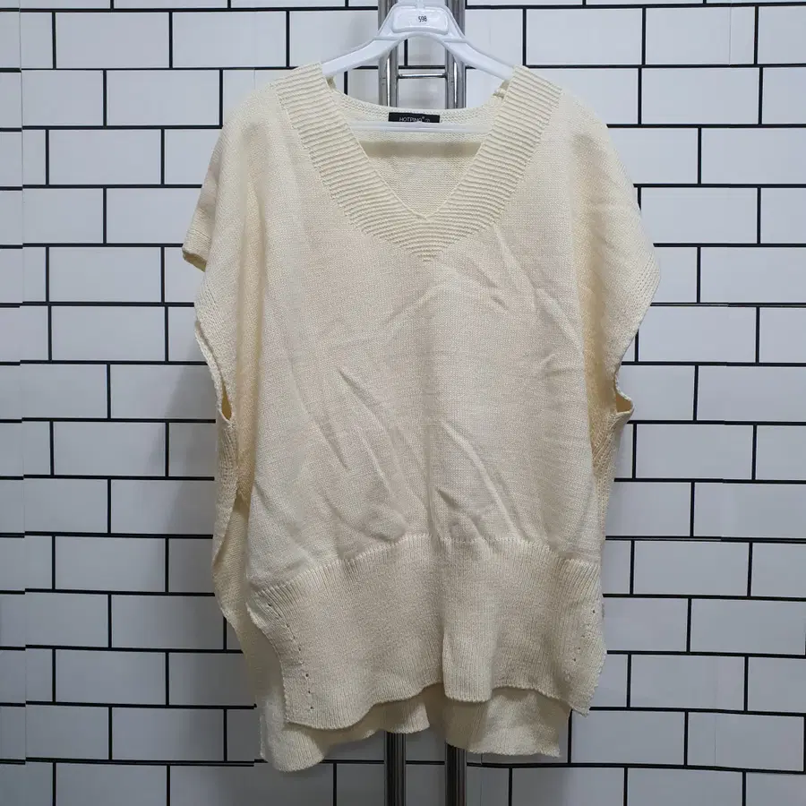 -598 핫핑 루즈핏 니트조끼