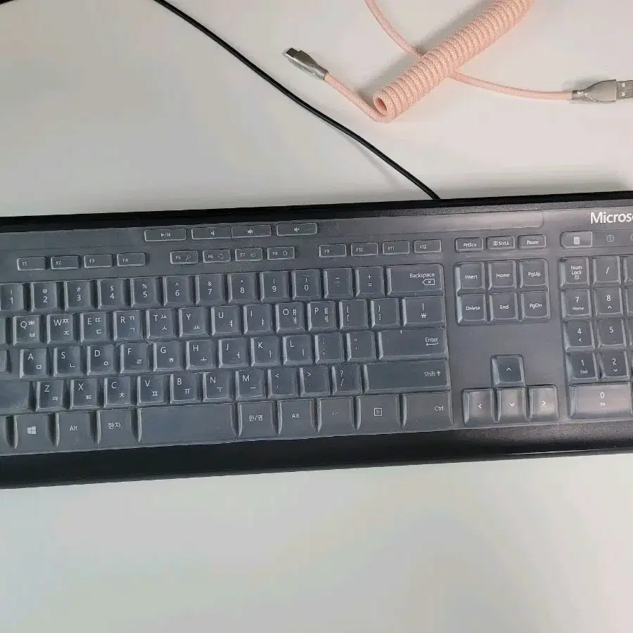 Microsoft 정품 유선 키보드 + 키스틴