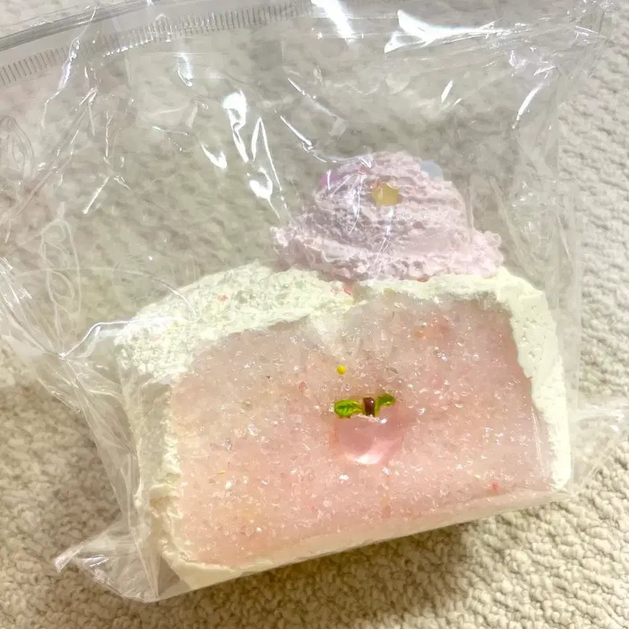 노란꽃샵 3단 토스트 말랑이 새상품