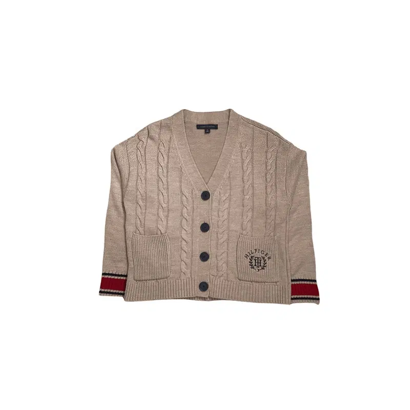 TOMMY HILFIGER 여성 케이블 니트 가디건 M