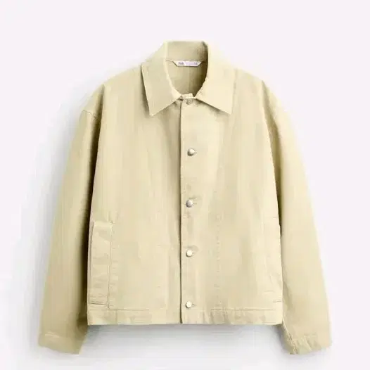 M) 자라 크롭핏 트윌 자켓 베이지 1538 352 박시핏