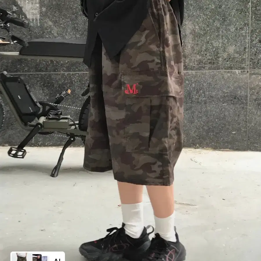 무센트 카모 카고 버뮤다 팬츠