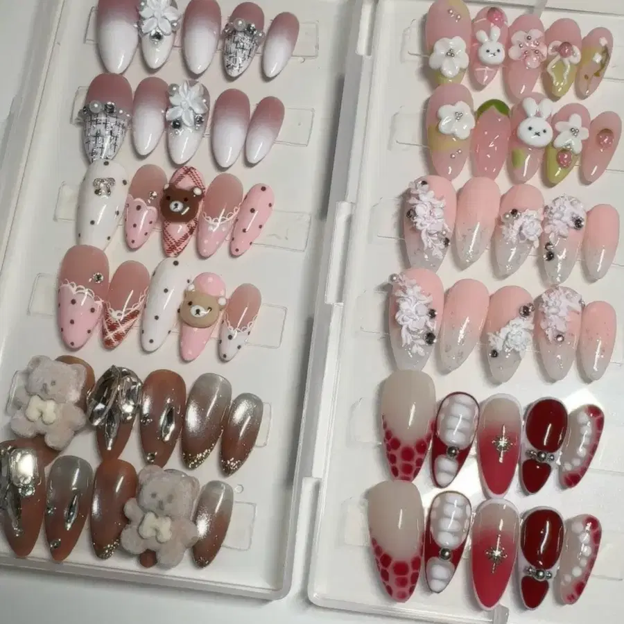소장 수제 네일팁 6pcs 세트 판매