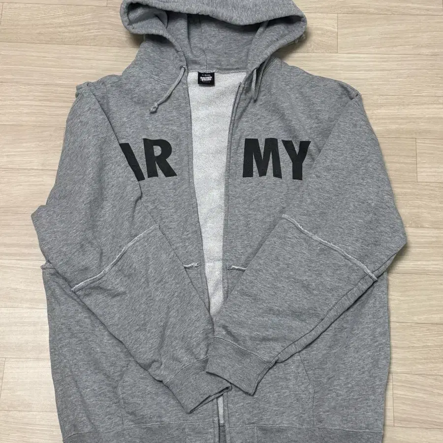 올리언스 스토어 Distress ARMY zip-up Hoodie XL (105)