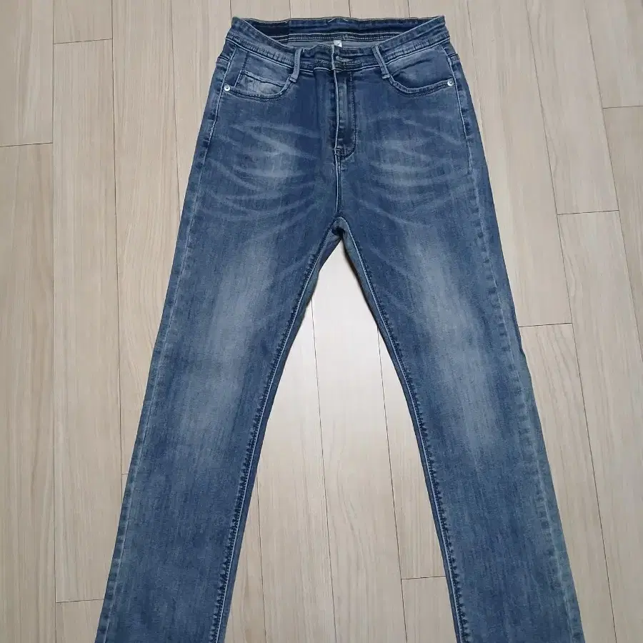 진마니아 여성 데님 청바지 일자 허리밴딩 28