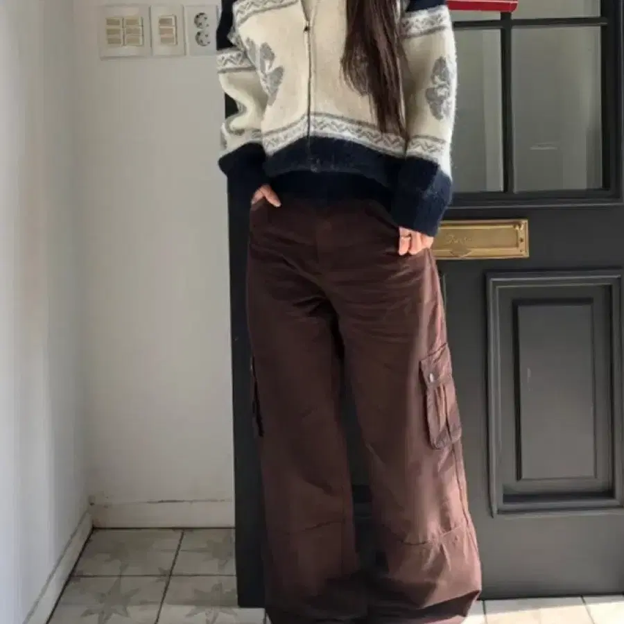 원더원더 배색카고팬츠
