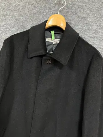 새상품급 캐서린 햄넷 이탈리아제 원단 캐시미어 혼방 울 코트 XL 블랙