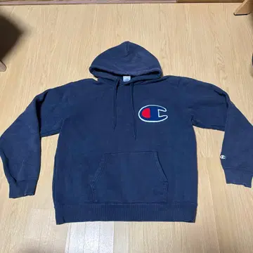 Champion 풀오버 후드티 네이비 XL