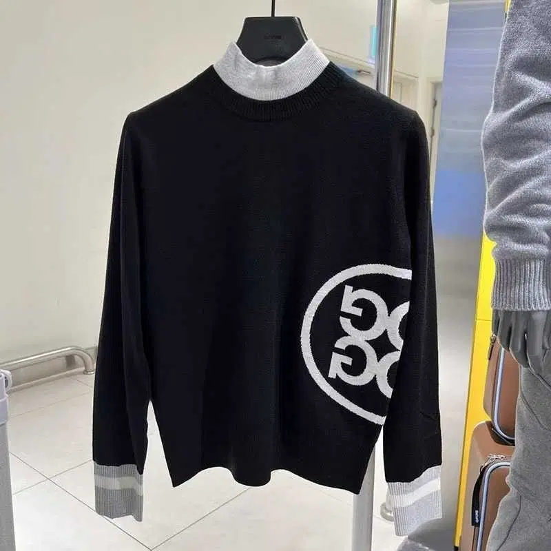 (당일배송)G/FORE 로고 니트 블랙 S(55)
