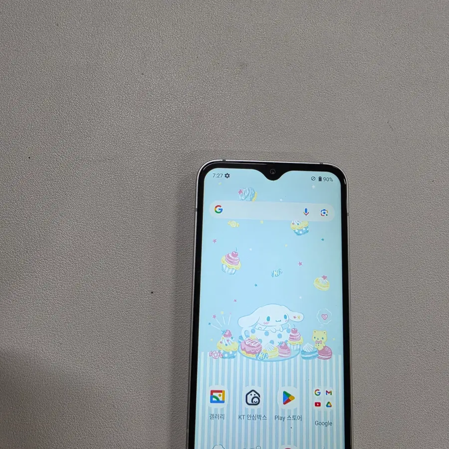 갤럭시 마이브 시나모롤키즈폰 화이트 무잔상 정상공기기 중고폰