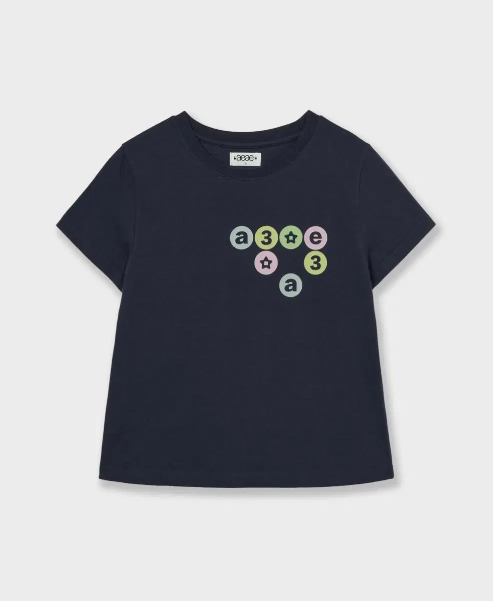 AEAE Kolor Dot Logo Tee Navy