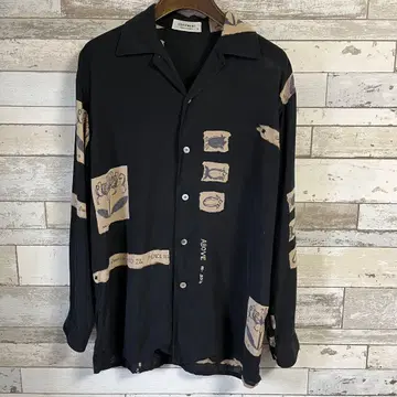 90s EQUIPMENT 실크 셔츠 아트 sizeS FRANCE 제조