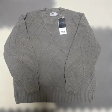 AZUL BY MOUSSY 다이아 무늬 니트 그레이