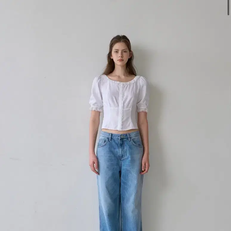 르베인 curved lowrise 데님 medium blue