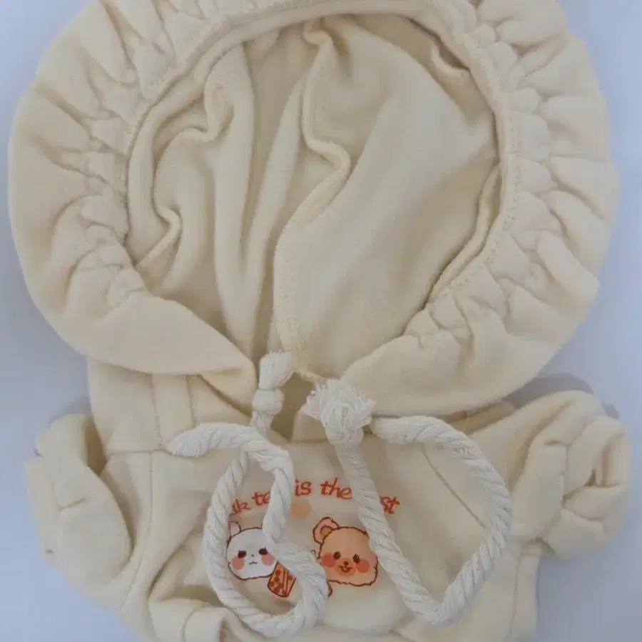 20cm 솜인형 옷 노란 후드티