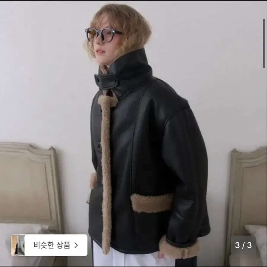 포르어 블랙 무스탕 (택 제거된 새상품)