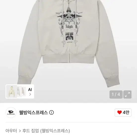 웰빙 익스프레스 디지털 타투 후드집업