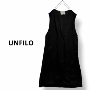 UNFILO 린넨 슬리브리스 원피스 린넨 롱베스트