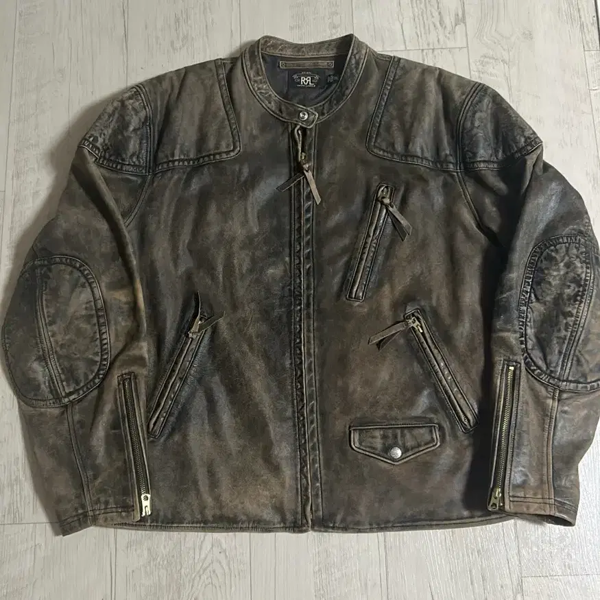 RRL 모토 레더 자켓 XXL