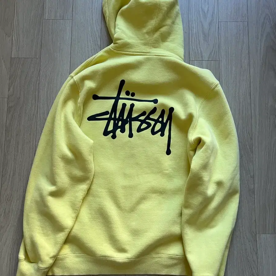 스투시 정품 후드 옐로우 M