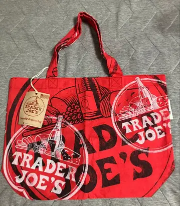 택 포함 새상품 미사용 TRADER JOE'S 레어한 빨간색 에코백 단종품