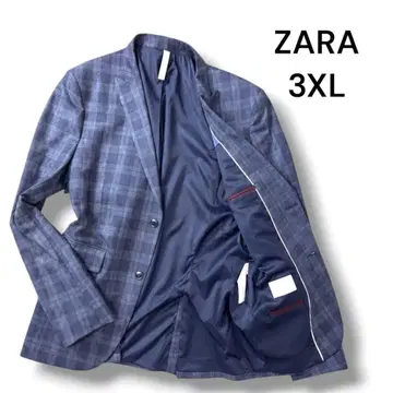 ZARA MAN 턱시도풍 체크 테일러드 자켓 3XL 54