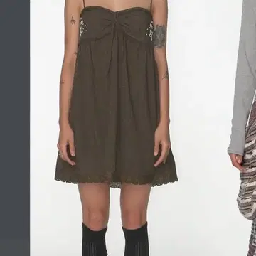 Coysio 코이세이오 SOLAR STITCH MINI DRESS BROWN | 미니 원피스