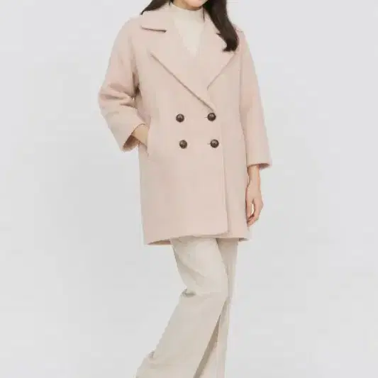 여55/마쥬 베이지 알파카 코트