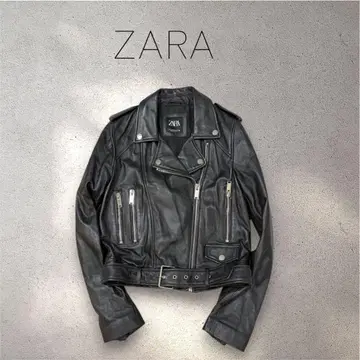 새상품급 ZARA 자라 더블 라이더 자켓 리얼 가죽 천연 가죽 램 가죽 S 사이즈