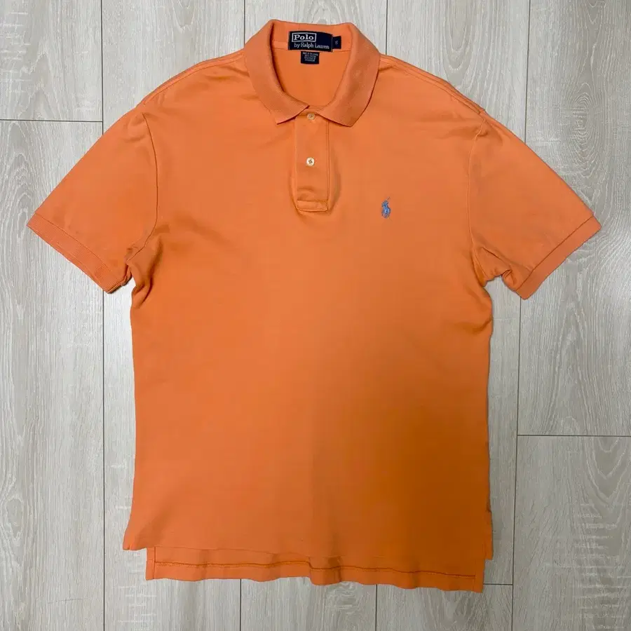 RALPH LAUREN (Soft Touch) 소프트 터치 레어 오렌지 카라반팔티 폴로 랄프로렌
