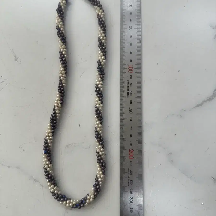 미사용/새 상품! 믹스 사이즈 인조 진주 롱 목걸이 (54cm)판매합니다