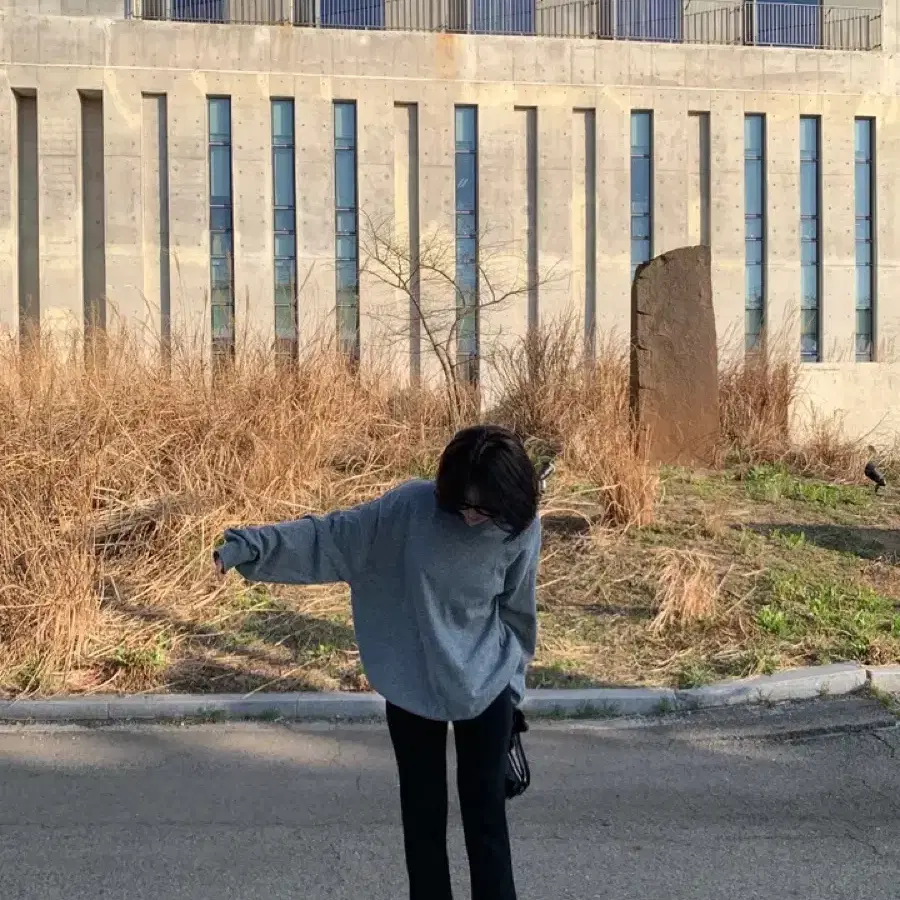 메이프롬 그레이 니트