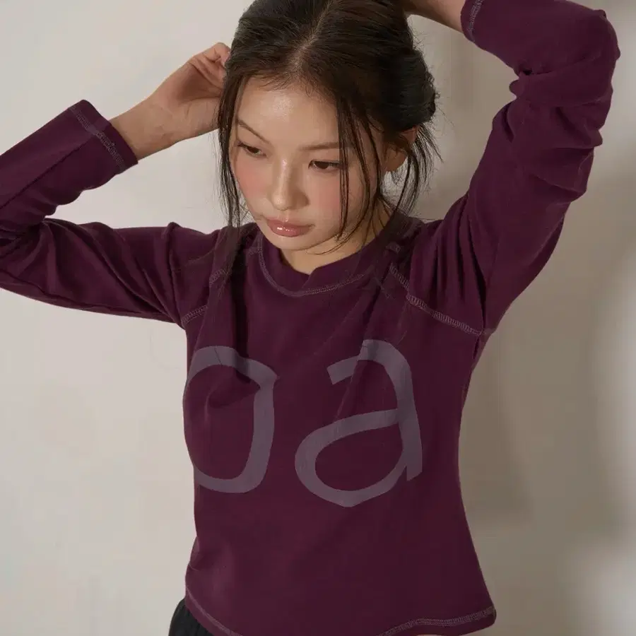 오우앗 OA 래글런 롱 슬리브 티셔츠 (GRAPE PURPLE)