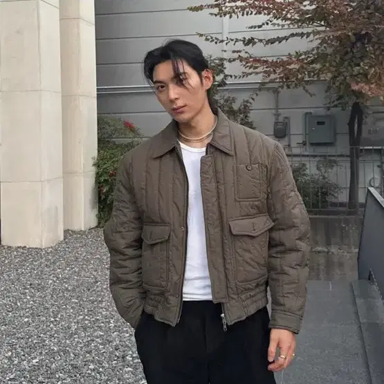 엘무드 텐쿠 블루종 올리브카키 m